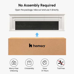 Modern Engineered Wood TV Stand With Electric Fireplace