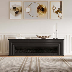 Modern Engineered Wood TV Stand With Electric Fireplace