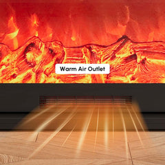 Modern Engineered Wood TV Stand With Electric Fireplace