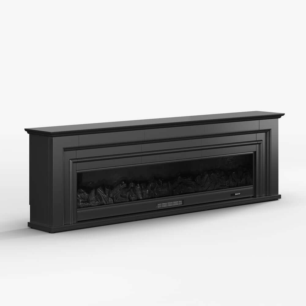 Modern Engineered Wood TV Stand With Electric Fireplace