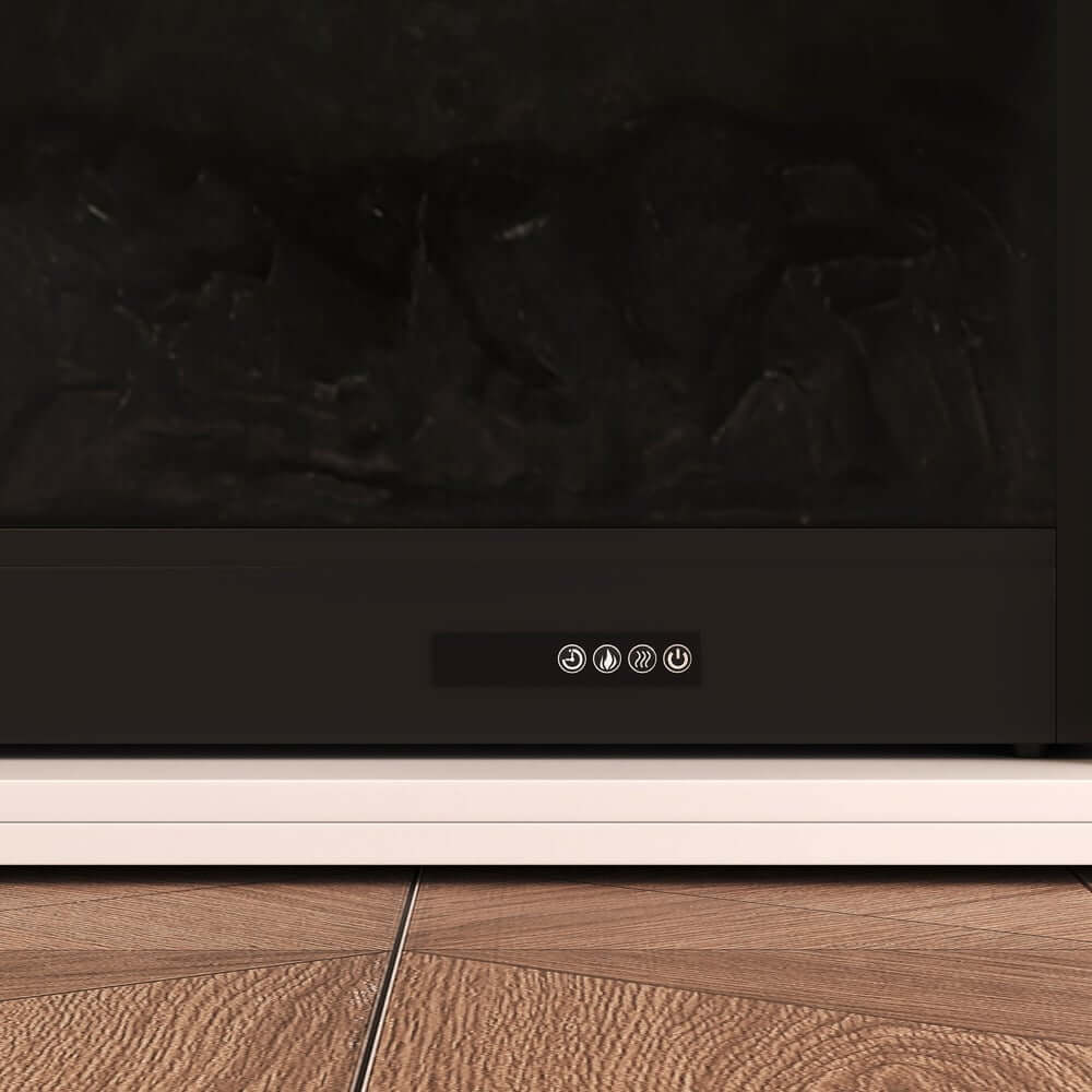 Modern Engineered Wood TV Stand With Electric Fireplace