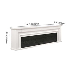 Modern Engineered Wood TV Stand With Electric Fireplace Dimensions