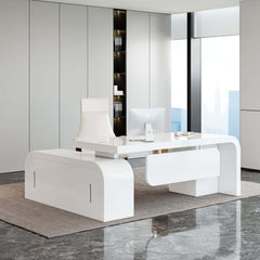 Modern Executive Chair with Adjustable Height and Faux Leather Upholstery