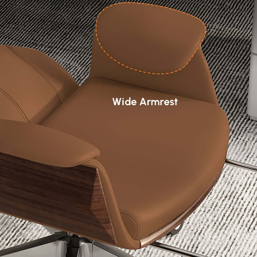 Modern Executive Chair with Adjustable Height and Faux Leather Upholstery