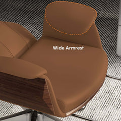 Modern Executive Chair with Adjustable Height and Faux Leather Upholstery