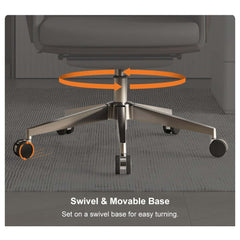 Modern Executive Chair with Adjustable Height and Faux Leather Upholstery