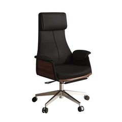 Modern Executive Chair with Adjustable Height and Faux Leather Upholstery
