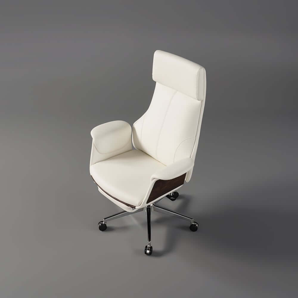 Modern Executive Chair with Adjustable Height and Faux Leather Upholstery