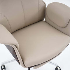 Modern Executive Chair with Adjustable Height and Faux Leather Upholstery