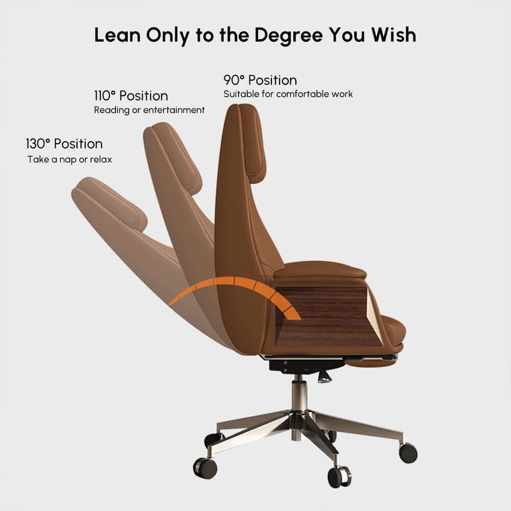 Modern Executive Chair with Adjustable Height and Faux Leather Upholstery