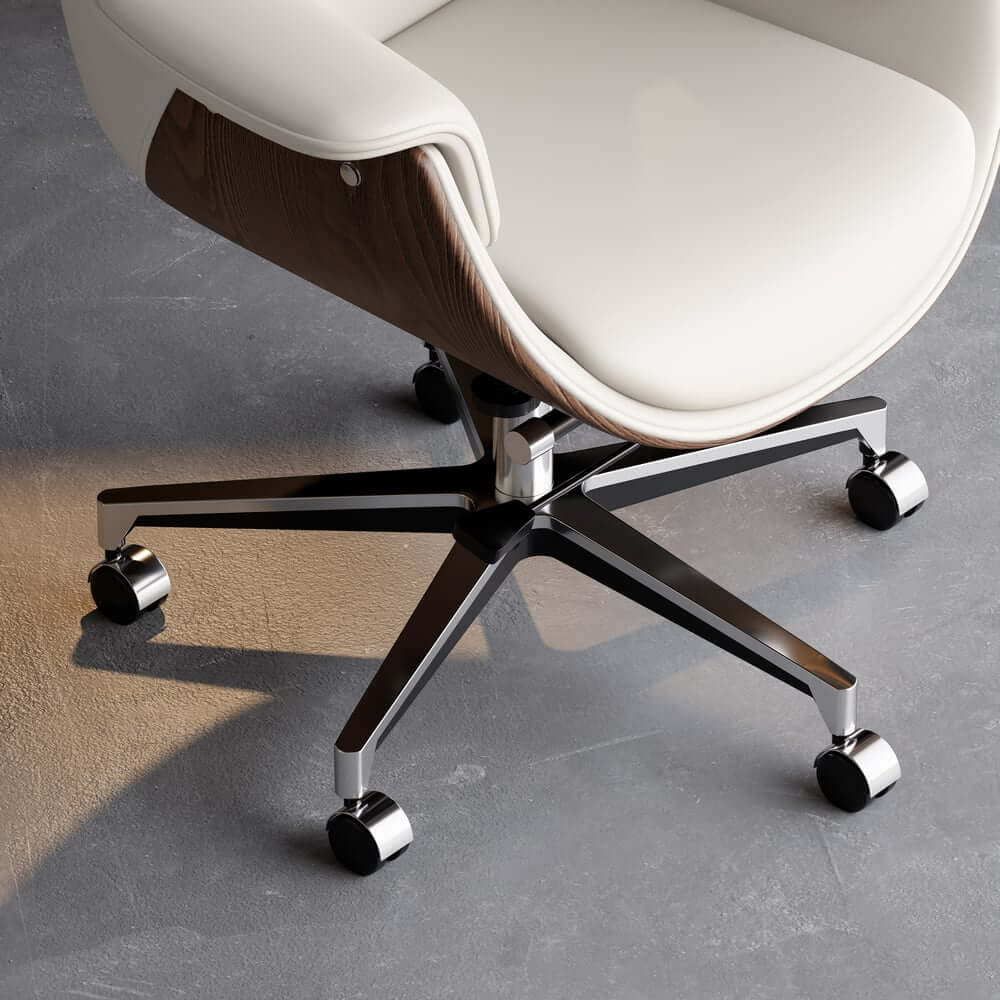 Modern Executive Chair with Faux Leather Upholstery and Adjustable Height