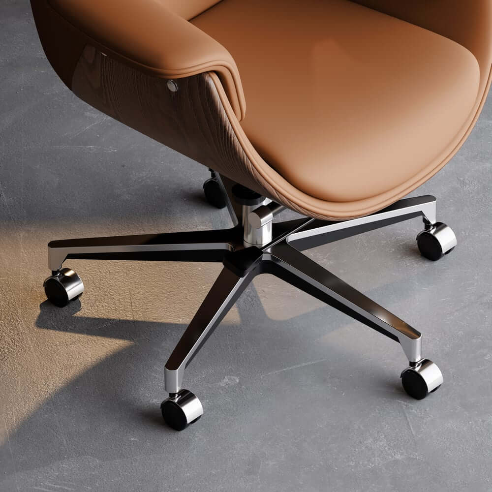 Modern Executive Chair with Faux Leather Upholstery and Adjustable Height