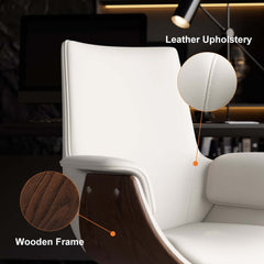 Modern Executive Chair with Faux Leather Upholstery and Adjustable Height