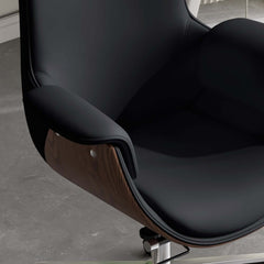 Modern Executive Chair with Faux Leather Upholstery and Adjustable Height