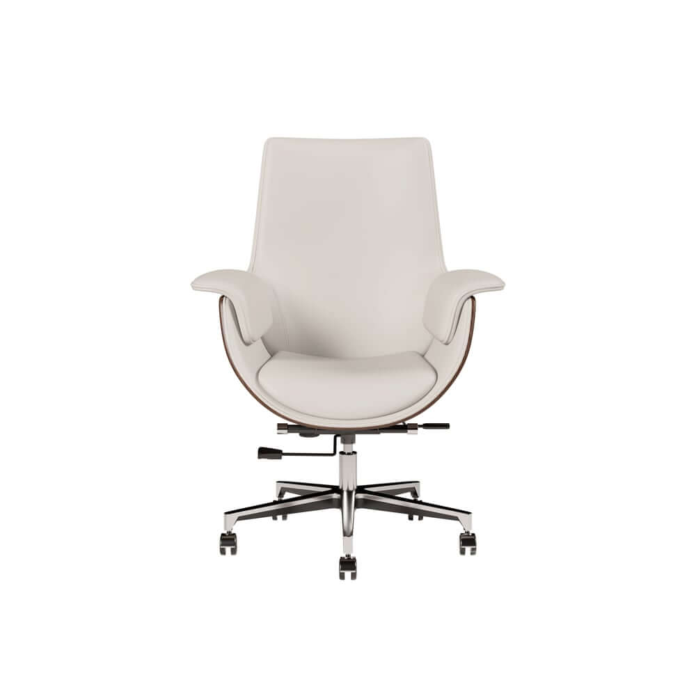 Modern Executive Chair with Faux Leather Upholstery and Adjustable Height