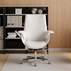 Modern Executive Chair with Faux Leather Upholstery and Adjustable Height