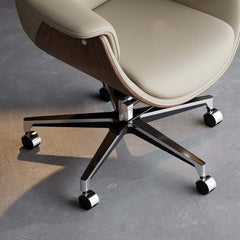 Modern Executive Chair with Faux Leather Upholstery and Adjustable Height