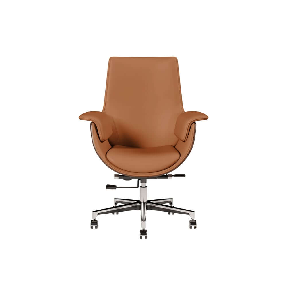 Modern Executive Chair with Faux Leather Upholstery and Adjustable Height