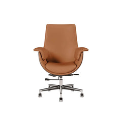Modern Executive Chair with Faux Leather Upholstery and Adjustable Height