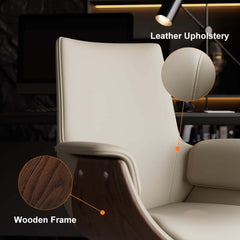 Modern Executive Chair with Faux Leather Upholstery and Adjustable Height