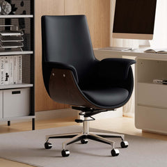 Modern Executive Chair with Faux Leather Upholstery and Adjustable Height