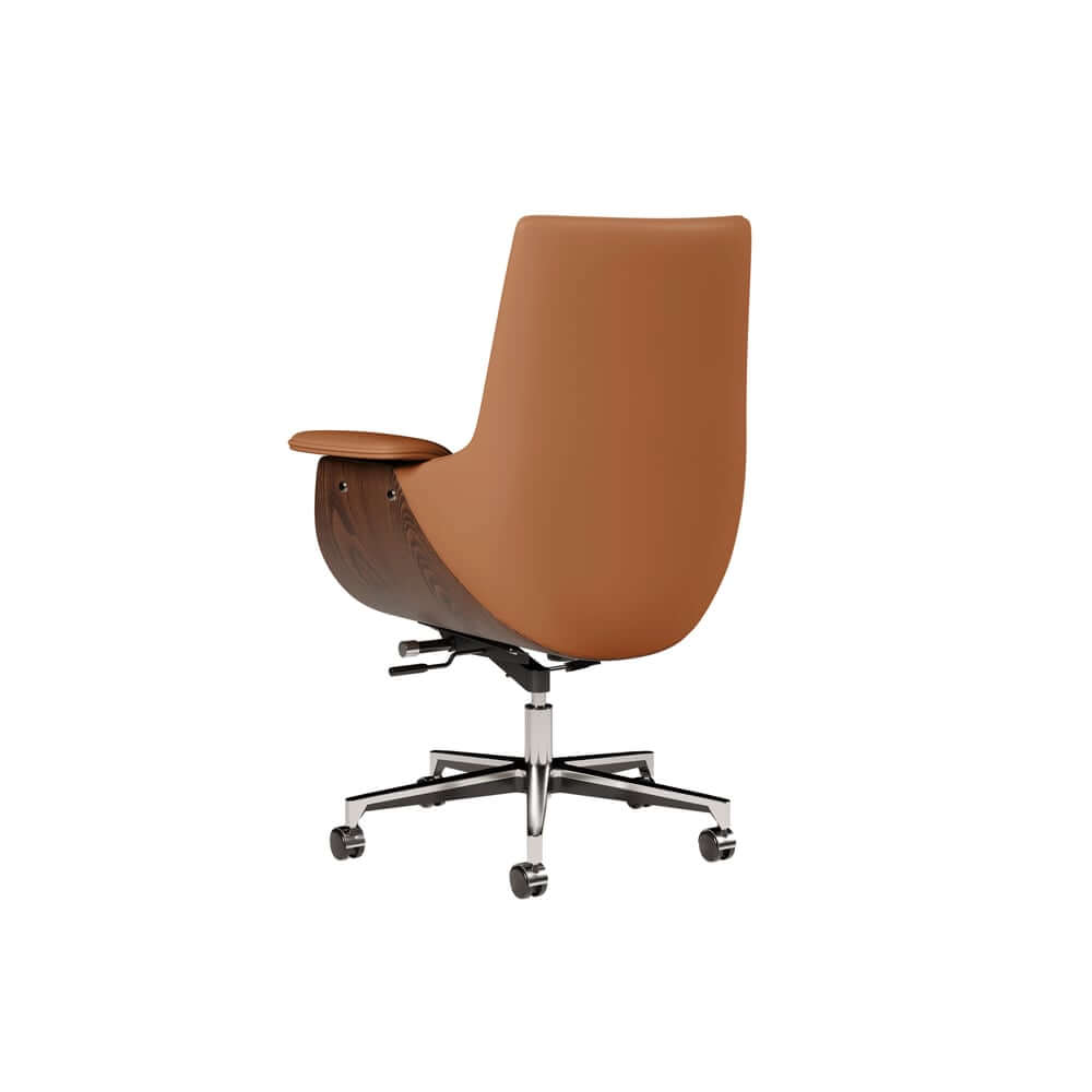 Modern Executive Chair with Faux Leather Upholstery and Adjustable Height
