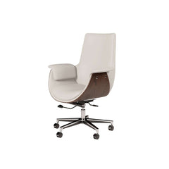 Modern Executive Chair with Faux Leather Upholstery and Adjustable Height
