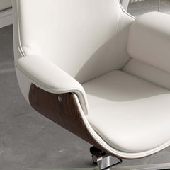 Modern Executive Chair with Faux Leather Upholstery and Adjustable Height