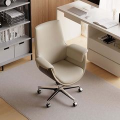 Modern Executive Chair with Faux Leather Upholstery and Adjustable Height