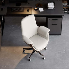 Modern Executive Chair with Faux Leather Upholstery and Adjustable Height