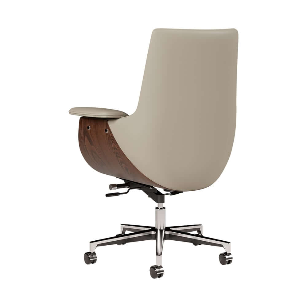 Modern Executive Chair with Faux Leather Upholstery and Adjustable Height