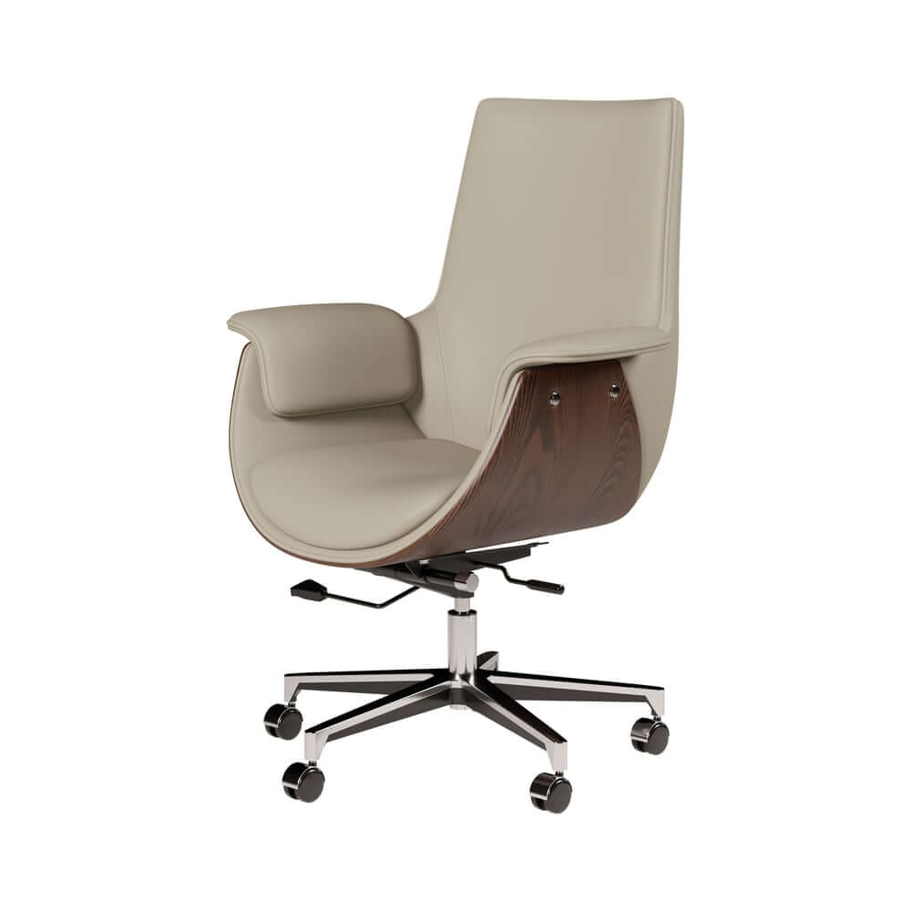 Modern Executive Chair with Faux Leather Upholstery and Adjustable Height