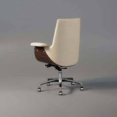 Modern Executive Chair with Faux Leather Upholstery and Adjustable Height