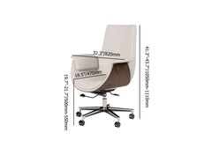 Modern Executive Chair with Faux Leather Upholstery and Adjustable Height Dimensions