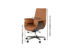 Modern Executive Chair with Faux Leather Upholstery and Adjustable Height Dimensions