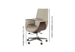 Modern Executive Chair with Faux Leather Upholstery and Adjustable Height Dimensions