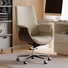 Modern Executive Chair with Faux Leather Upholstery and Adjustable Height Main Product Image