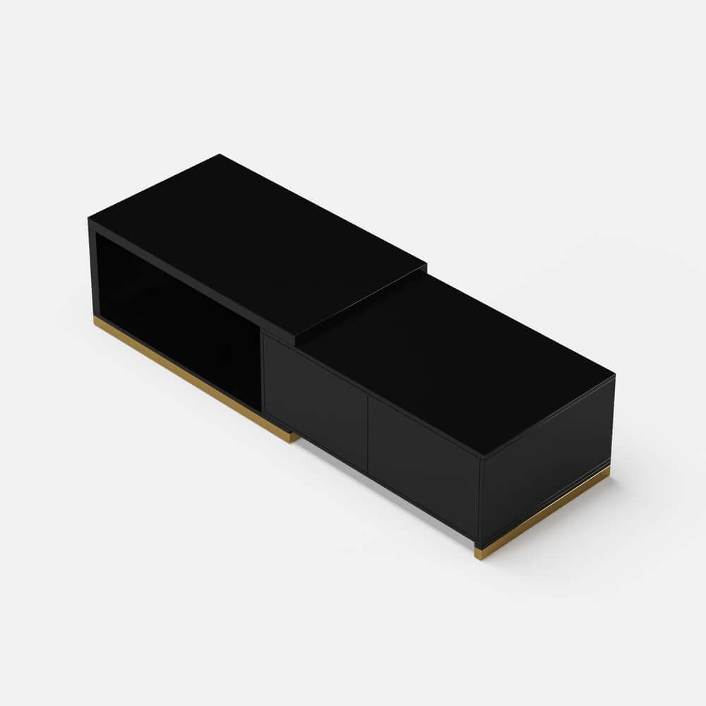Modern Extendable Coffee Table With Gold Base