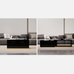 Modern Extendable Coffee Table With Gold Base