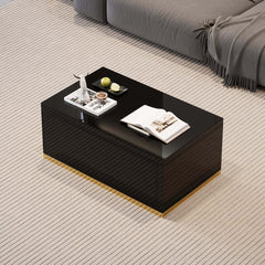Modern Extendable Coffee Table With Gold Base