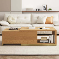 Modern Extendable Coffee Table With Gold Base