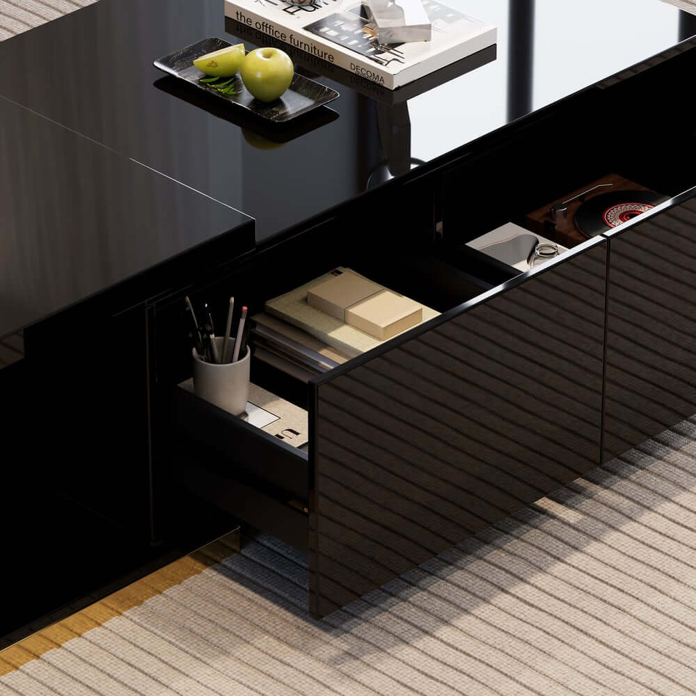 Modern Extendable Coffee Table With Gold Base