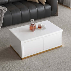 Modern Extendable Coffee Table With Gold Base