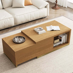 Modern Extendable Coffee Table With Gold Base