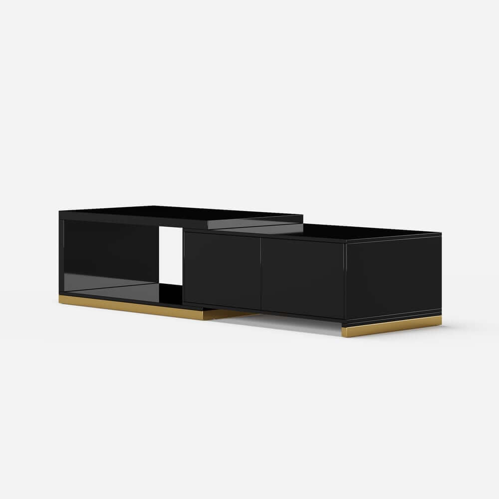 Modern Extendable Coffee Table With Gold Base