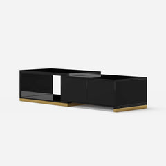 Modern Extendable Coffee Table With Gold Base