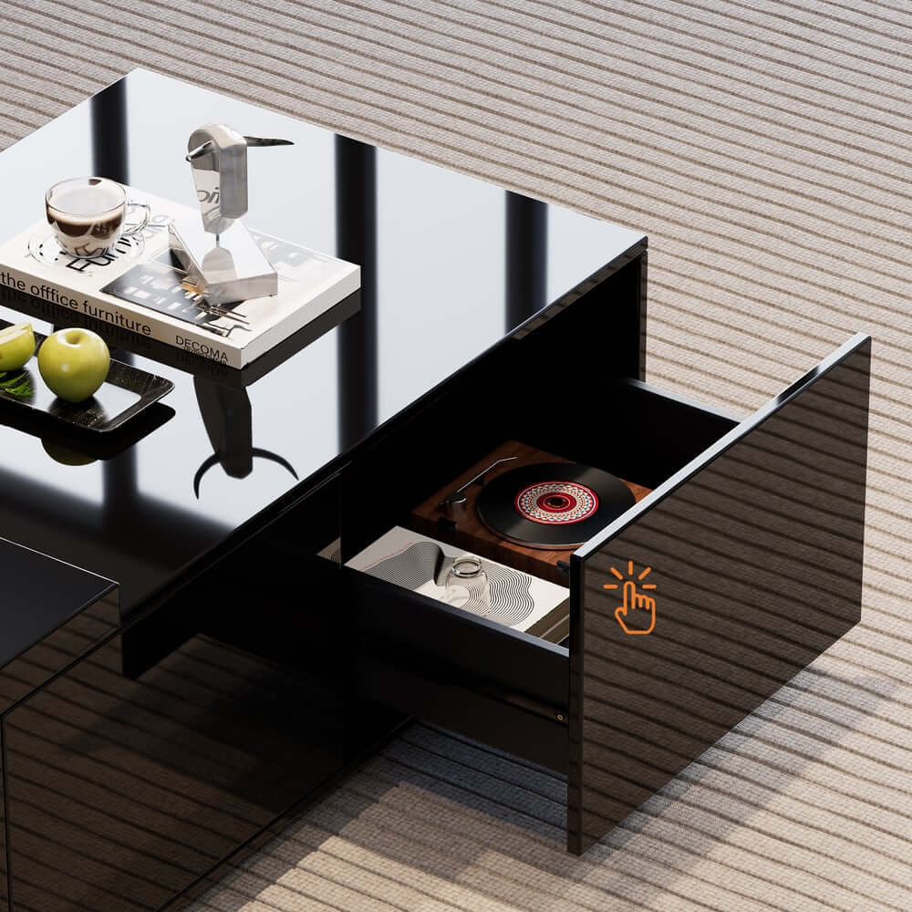 Modern Extendable Coffee Table With Gold Base