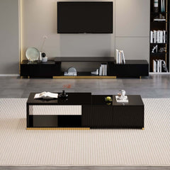 Modern Extendable Coffee Table With Gold Base