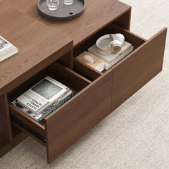Modern Extendable Coffee Table With Gold Base