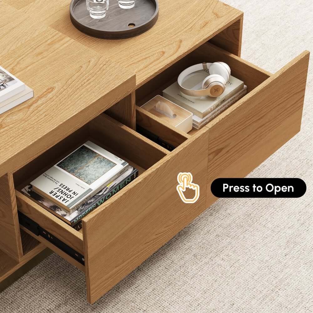 Modern Extendable Coffee Table With Gold Base